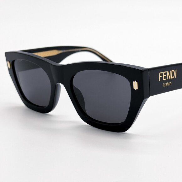 NEW FENDI SUNGLASSES FE40100I 01A BLACK/GRAY WOMEN EYEWEAR main image 4